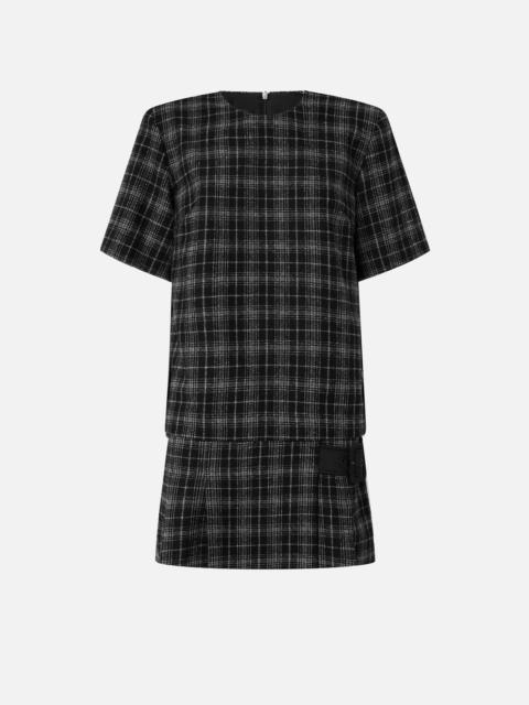 PINKO SHORT YARN-DYED CHECK DRESS