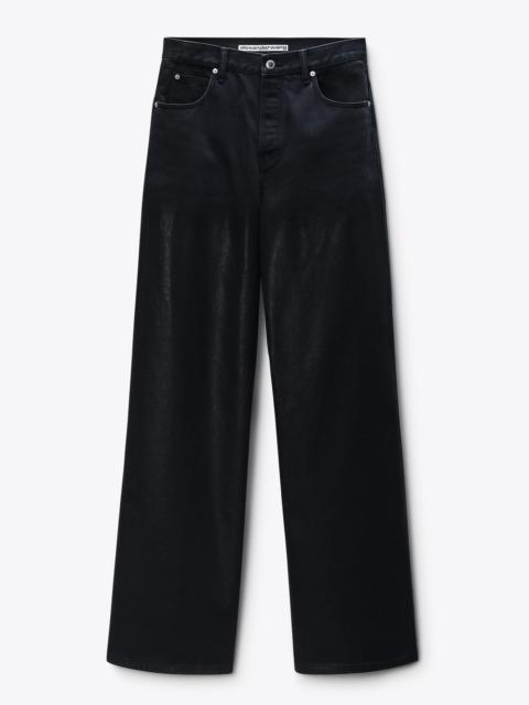 Alexander Wang Surge Coated Wide Leg Jean