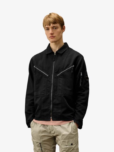 C.P.COMPANY - C.P.Company Cotton And Linen Shirt With Zip Closure