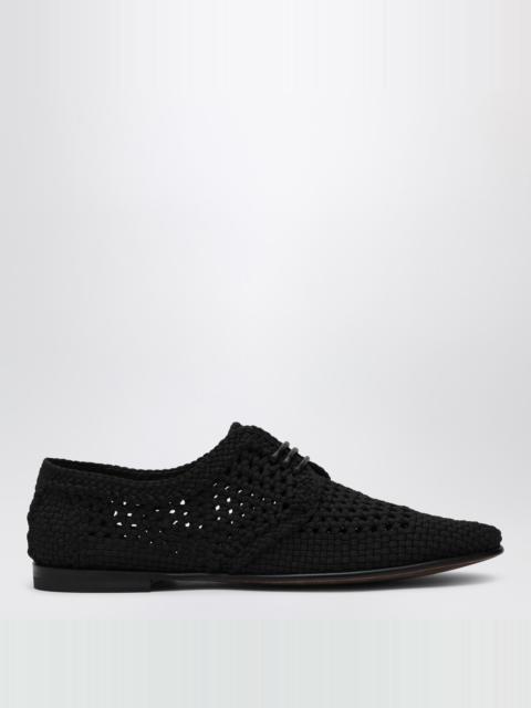 Dolce & Gabbana Black woven fabric derby