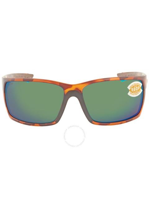 Costa Del Mar - Costa Del Mar REEFTON Green Mirror Polarized Polycarbonate Rectangular Men's Sunglasses 6S9007 90071