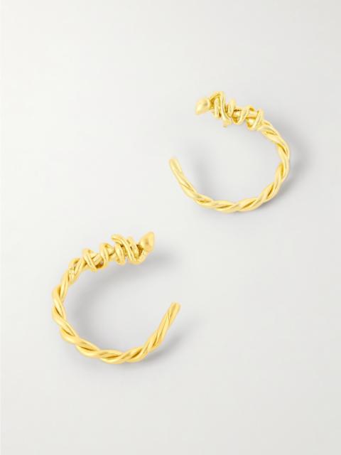 YSSO Snake Gold-plated Hoop Earrings