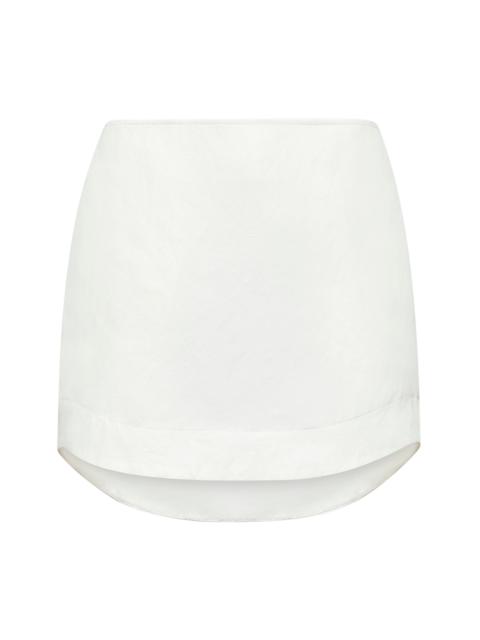 J.W. ANDERSON - Jw Anderson Women Ivory Curved Hem Miniskirt