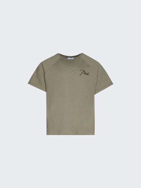 Rhude Classique Raglan Tee Moss Green And Black