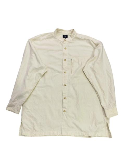 Other Designers Issey Miyake White To Yellow Shanghai Collar Pocket