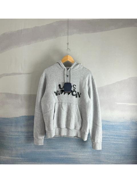 Louis Vuitton Louis Vuitton White "1854" Embroidered Graffiti-Letter Sweatshirt