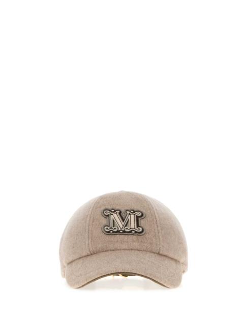 Max Mara Max Mara Women Cappuccino Cashmere Ordine Baseball Cap