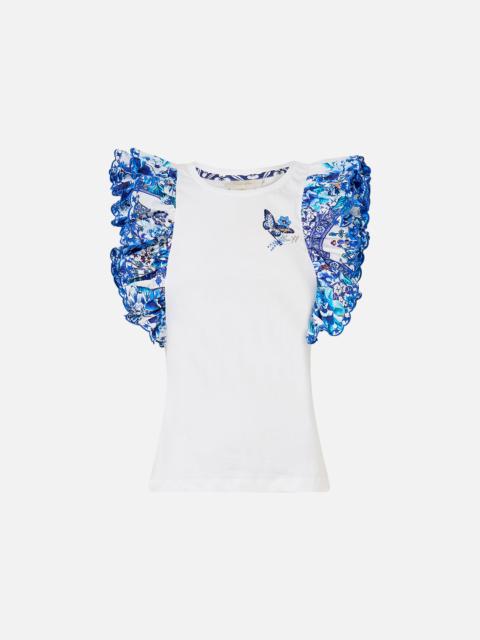 CAMILLA DOUBLE FRILL SLEEVE TEE