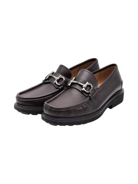 FERRAGAMO Glasgow Calf Leather Loafers Brown UK 10.5 EE US 11.5 $950