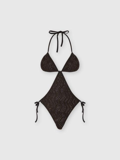 Missoni Zigzag mesh trikini with sequins