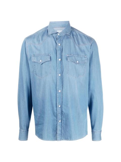 Brunello Cucinelli Brunello Cucinelli Blue Shirts Men