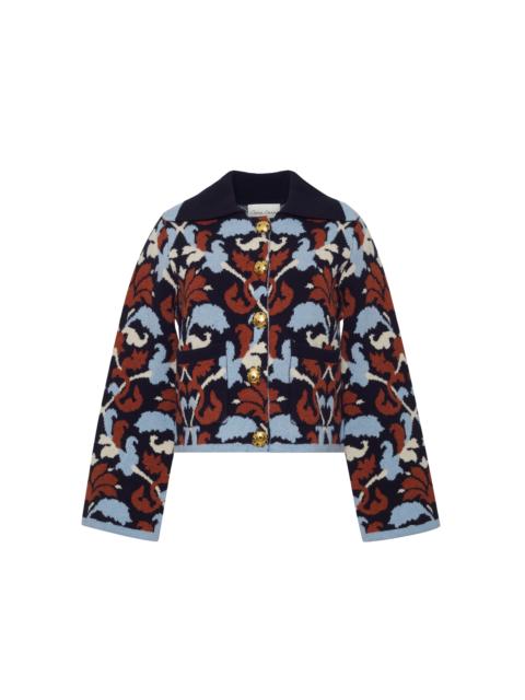 Cara Cara Delilah Cardigan
Boxy and Bold in Birdseye Jacquard and Gilded Detail