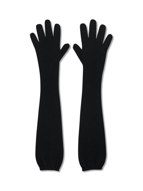 The Row Ivot Cashmere Gloves black