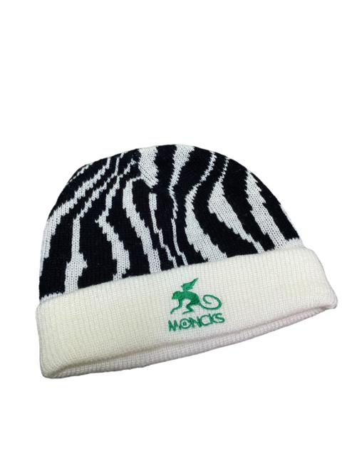 Other Designers Vintage - Vintage Moncks New York Beanie Hat Zebra Colour
