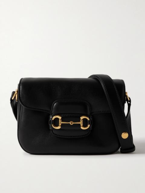 GUCCI Horsebit 1955 Leather Shoulder Bag