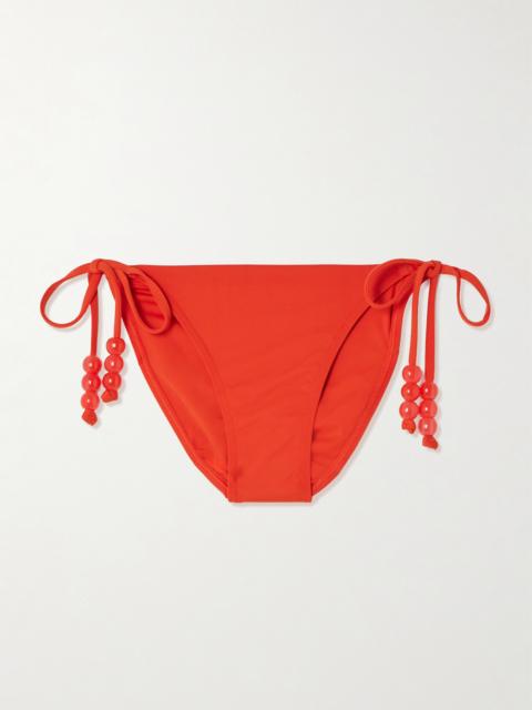 STAUD Sisley Bead-embellished Bikini Briefs