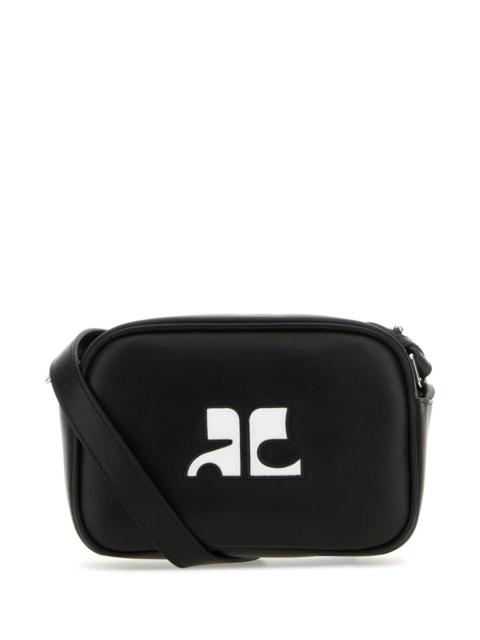 Courreges Women Black Leather Reedition Shoulder Bag