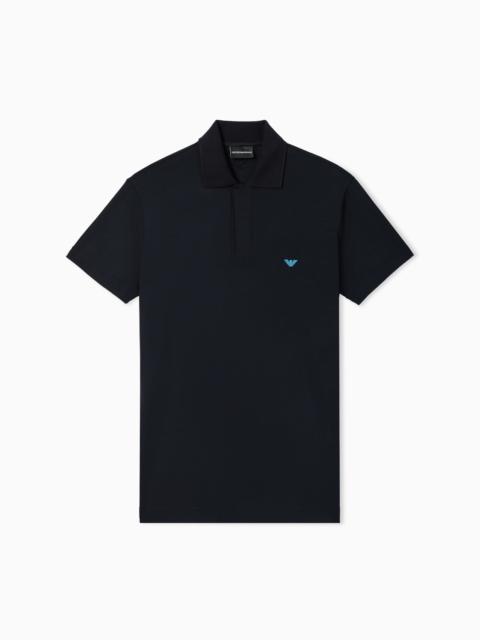 EMPORIO ARMANI SSC NAPOLI CAPSULE JERSEY POLO SHIRT