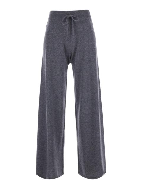 LISA YANG Lisa Yang Women Sofi Trousers With Elegant Details In Grey Cashmere For Women