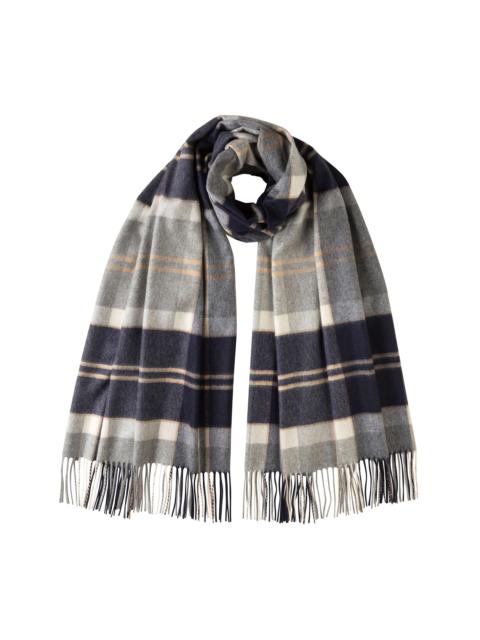 Johnstons of Elgin Silver Bannockbane Tartan Cashmere Stole