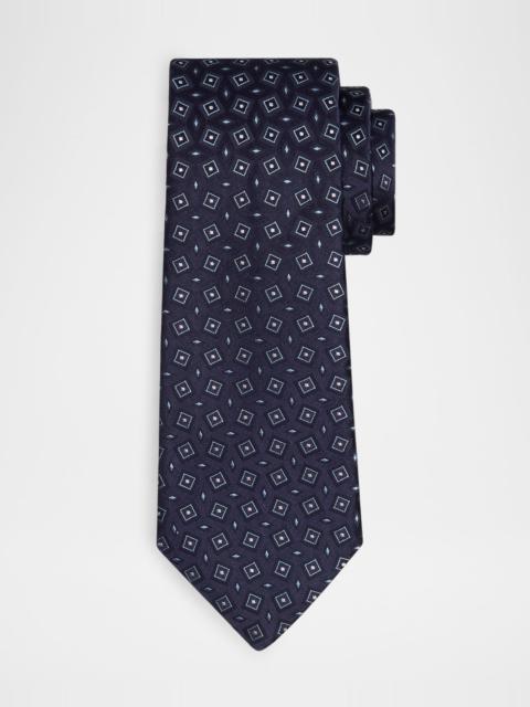 GIORGIO ARMANI Men's Geometric Chevron Silk Tie