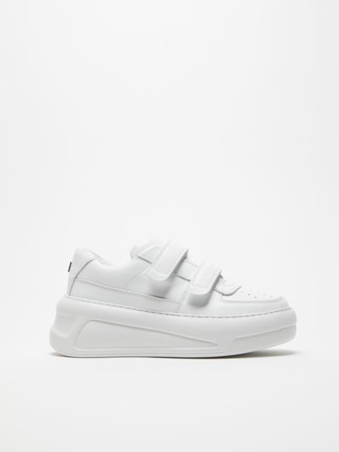 Acne Studios Velcro strap platform sneakers - Optic white/optic white