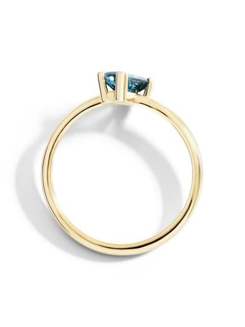 DoDo BAGUETTE CUT LONDON BLUE TOPAZ RING