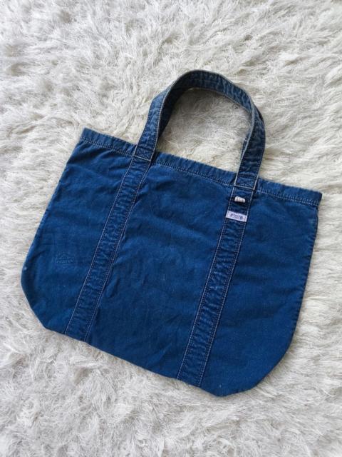 PORTER Vintage 80s PORTER Yoshida & Co Reverse Stamp Denim Wash Tote Bag