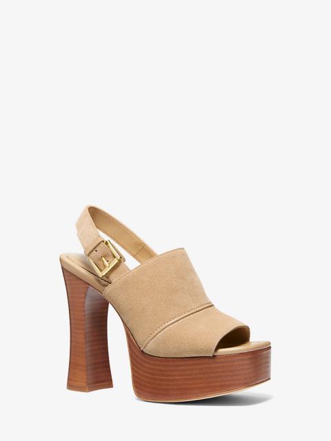 MICHAEL KORS Rye Suede Platform Sandal