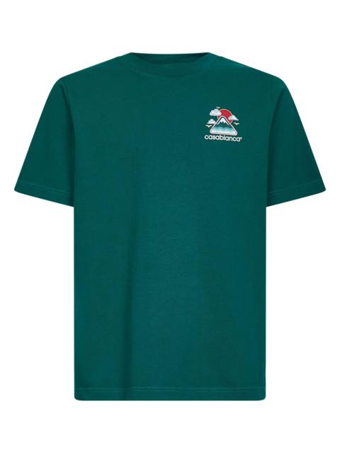 CASABLANCA Green Montagne Ondulee T-shirt