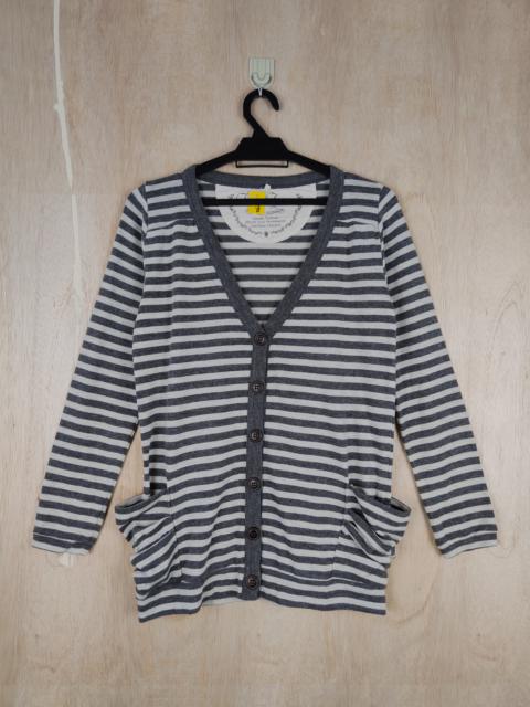Other Designers Japanese Brand - Find Favor Gray stripe like cobain cardigan Sweater #4270
