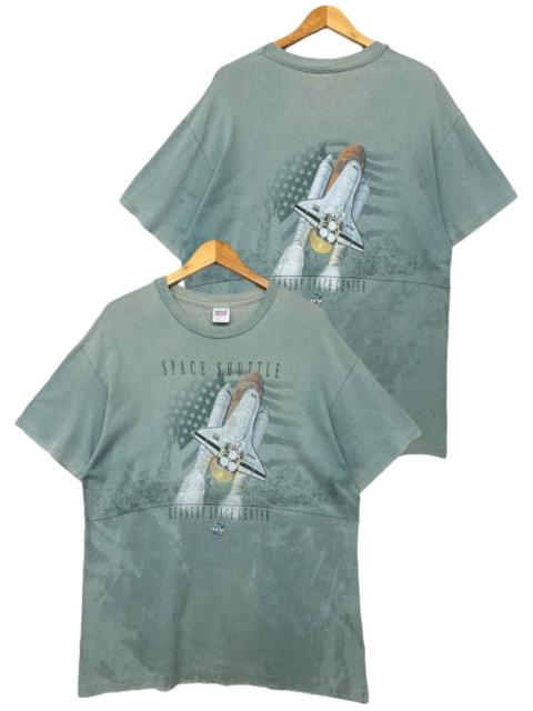 Other Designers Pick Vintage 90s Nasa Space Ship Sun Faded Green Baggy Shirt