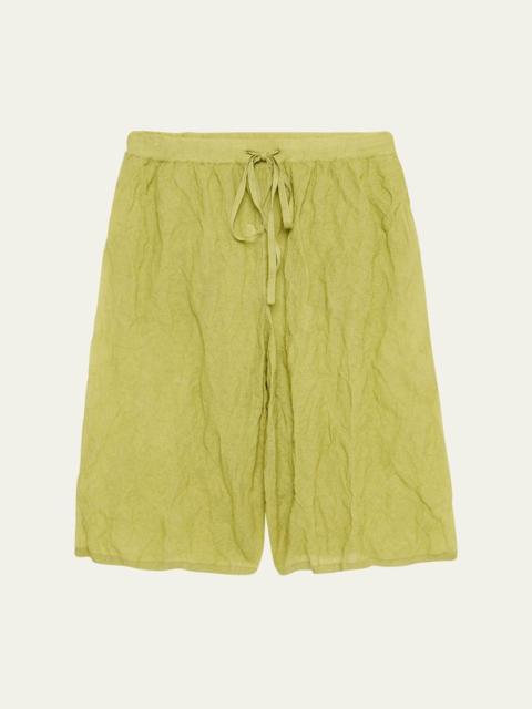 ZANKOV Men's Origami Crinkled Shorts