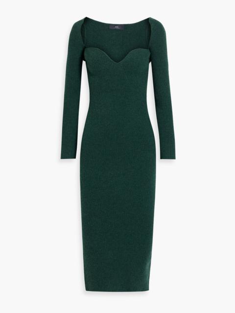 arch4 Coco ribbed cashmere midi dress