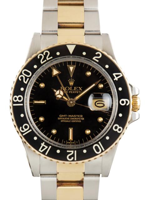 ROLEX Vintage Rolex GMT-Master Ref 16753 Stainless Steel & Yellow Gold