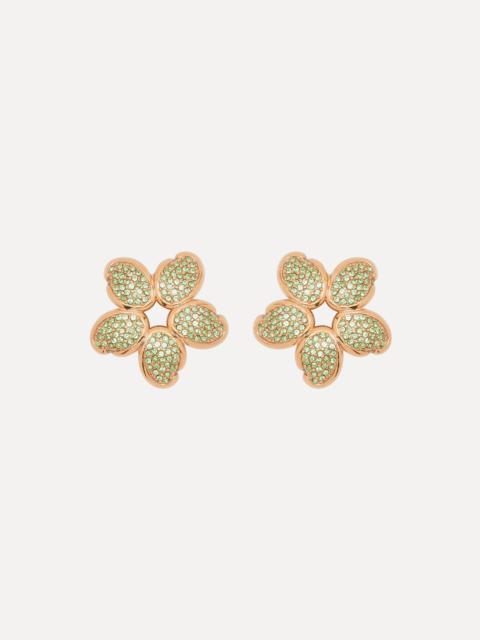 Oscar de la Renta CRYSTAL O FLOWER EARRINGS