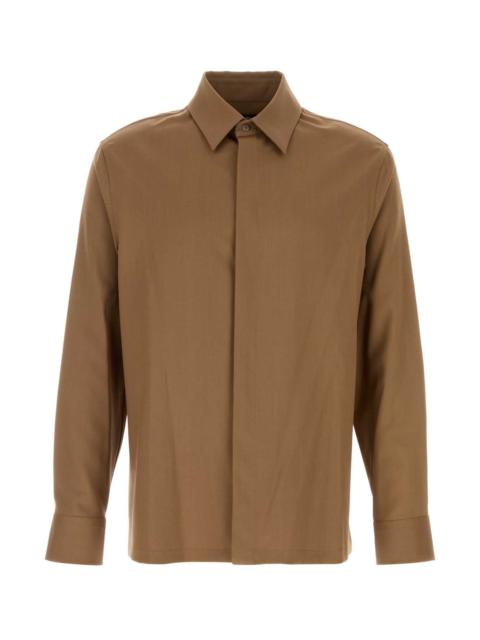 FENDI Fendi Men Camel Wool Shirt