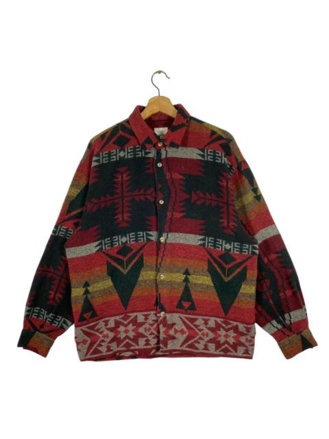 Other Designers Vintage 90s United Colors Of Benetton Aztec Wool Shirt