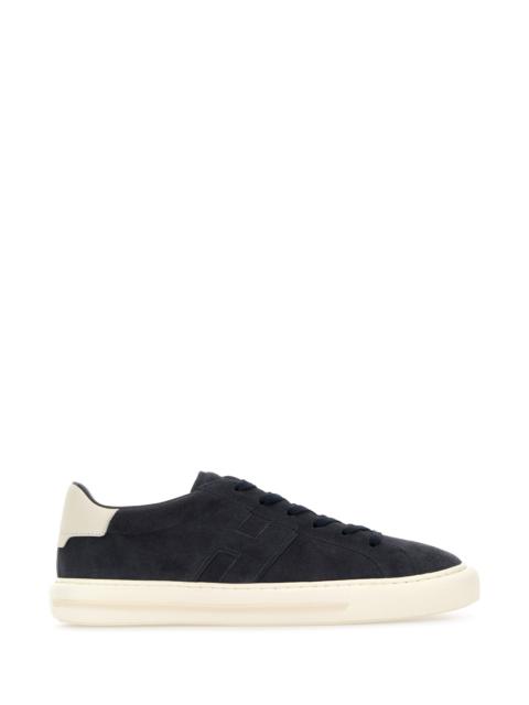 HOGAN Dark blue suede sneakers