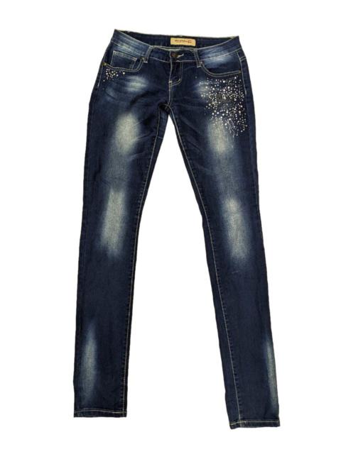 Diesel DIESEL DENIM PARALLER FADED PANTS WITH GLITTERY MATERIAL