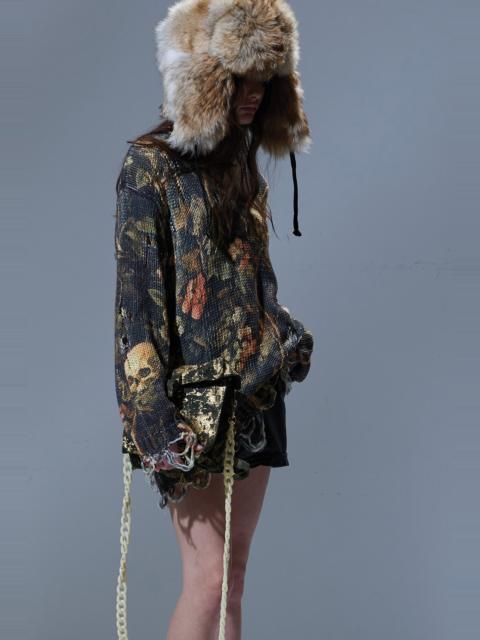 R13 PRINTED BOYFRIEND SWEATER