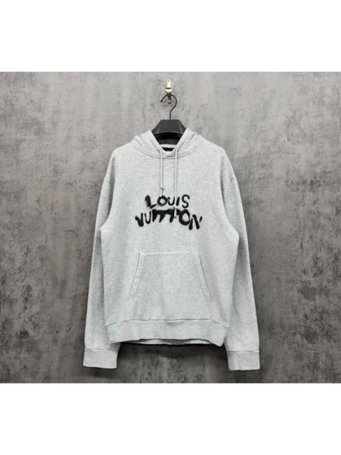 Louis Vuitton Louis Vuitton ink splatter portrait logo hoodie