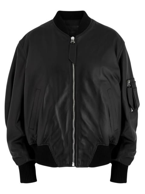 Anja padded leather bomber jacket