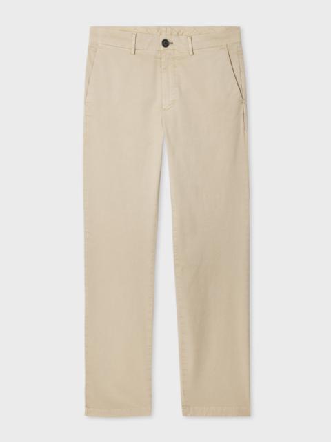 Paul Smith Mid-Fit Tan Garment-Dyed 'Broad Stripe Zebra' Chinos