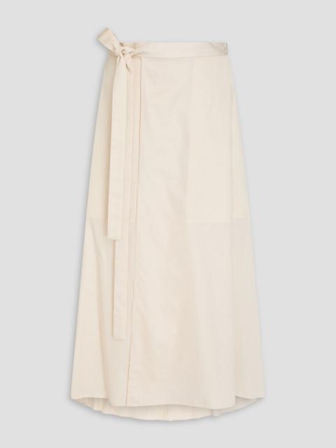 JOSEPH Alix cotton-poplin midi wrap skirt