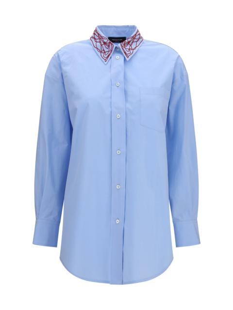 FABIANA FILIPPI Fabiana Filippi Boyfriend Poplin Shirt Blue/Red