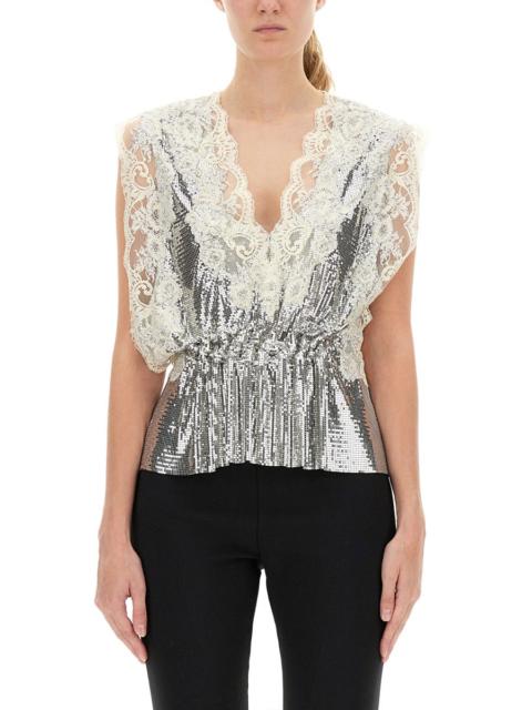 rabanne Rabanne Women Lace And Sequin Top
