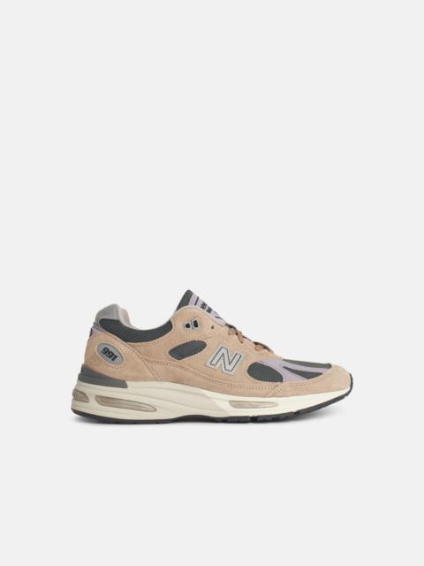 New Balance '991' BEIGE SUEDE BLEND SNEAKERS