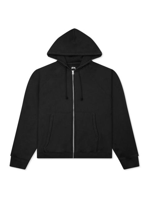Stüssy RAGLAN ZIP HOODIE - WASHED BLACK
