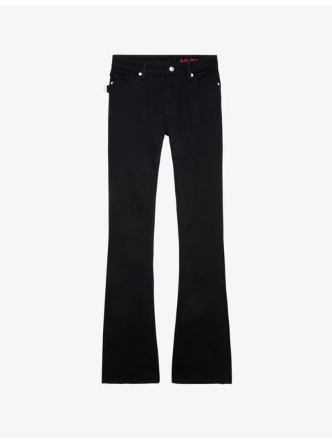 Zadig & Voltaire Eclipse flared-leg mid-rise stretch organic-cotton jeans